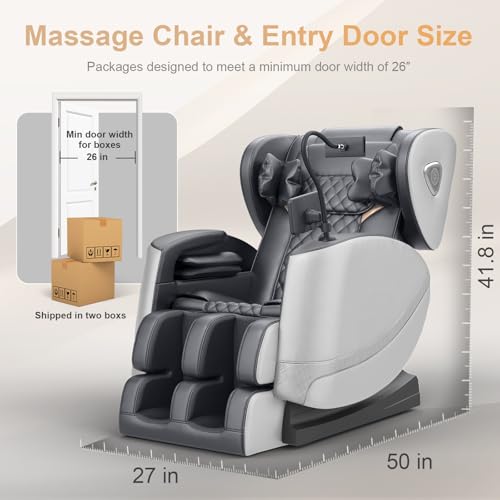 Zero Gravity Full Body Massage Chair with Heating, Foot Massage, Bluetooth Speaker L5704