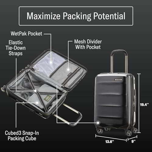 Carry-On Hardside Expandable 21-Inch Luggage with Spinner Wheels and TSA Lock T525535