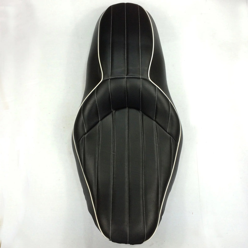 Motorcycle Leather Seat 2-up Vertical Stripes Style C239568