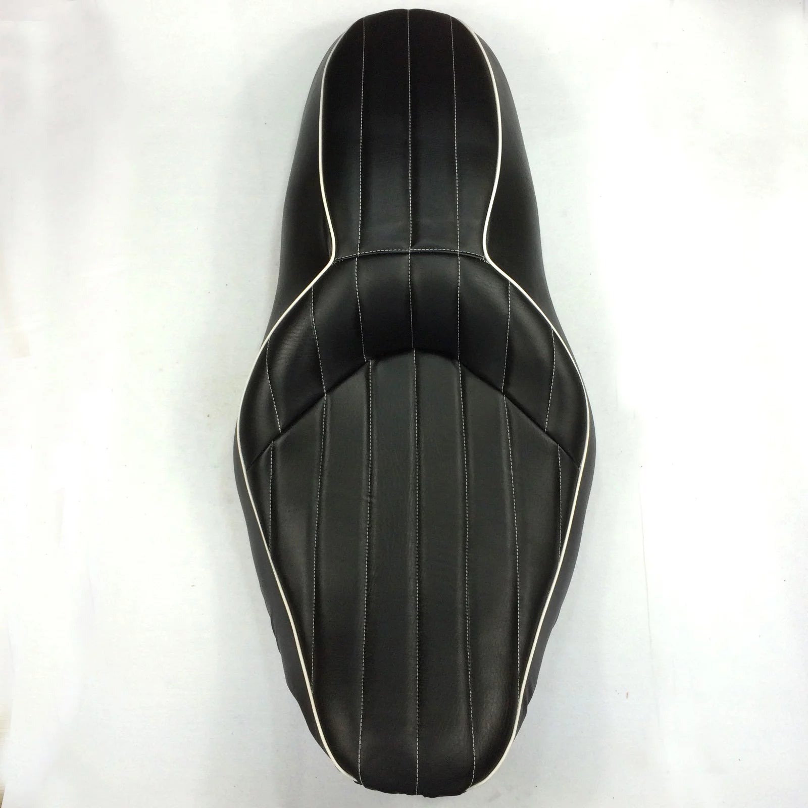 Motorcycle Leather Seat 2-up Vertical Stripes Style C239568