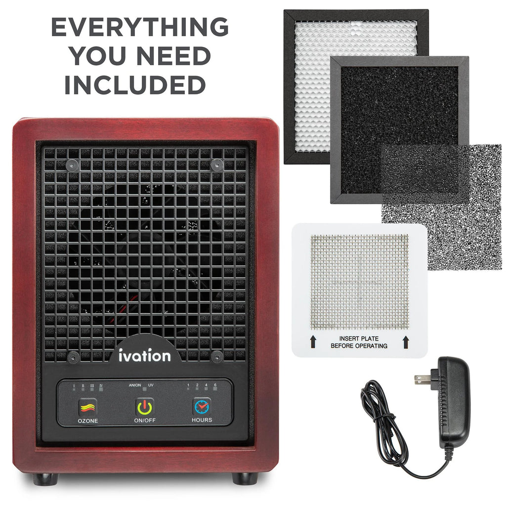 Portable Ozone Air Purifier with Multi-Level Filtration and UV Lamps N2980