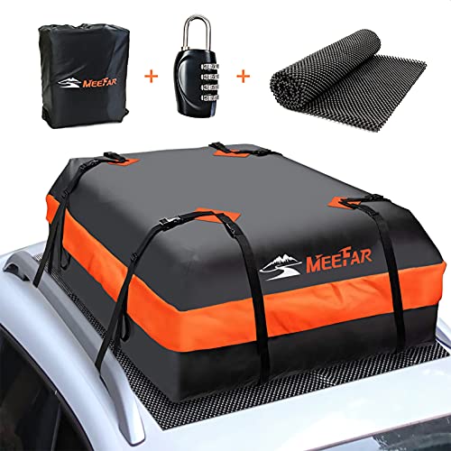 Car Roof Bag Waterproof 15 Cubic Feet for Cars with or without Rack N384605