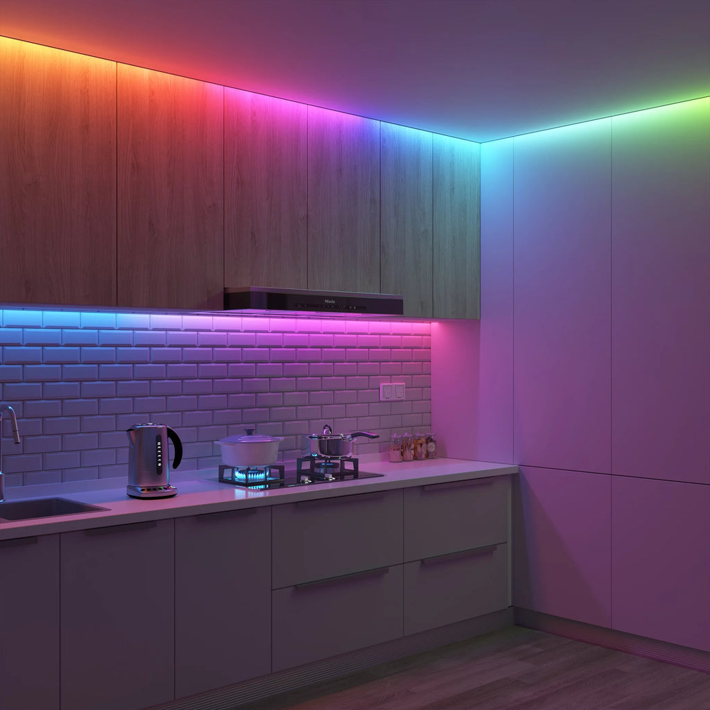 Wi-Fi RGBIC LED Strip Light 9.8ft, App Control, Music Sync, Color Changing for Bedroom R539989