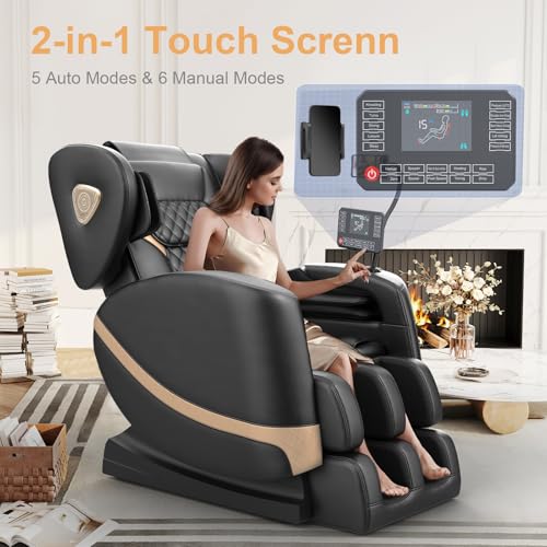 Zero Gravity Full Body Massage Chair with Heating, Foot Massage, Bluetooth Speaker L5704