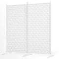 2 Panel Room Divider for Room Separation - White Wall Dividers for Rooms Small Folding Privacy Screens Indoor Partitions and Deviders Freestanding Portable Changing Separtion Space Partition Screen