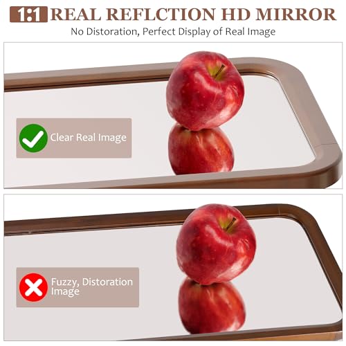 63"x18" Wooden Full Length Mirror, Standing Floor Mirror, Wall-Mounted A4496