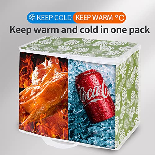Insulated Food Delivery Bag Hot Cold Meal Carrier Cooler Tote K646948