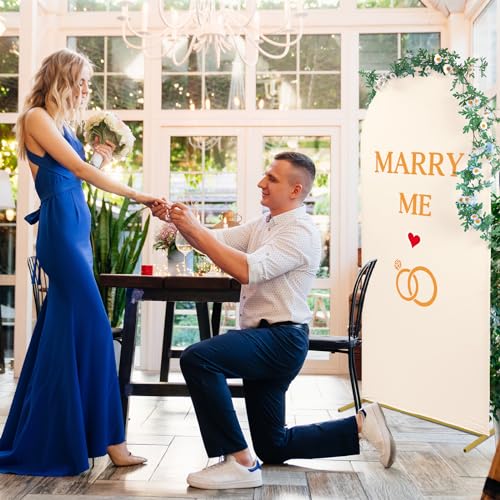 Gold Metal Wedding Arch Backdrop Stand with Arch Cover K7117