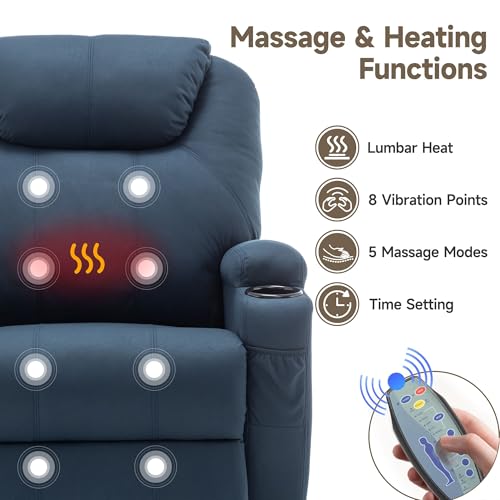 Rocking Recliner Chair with Massage and Heat E368