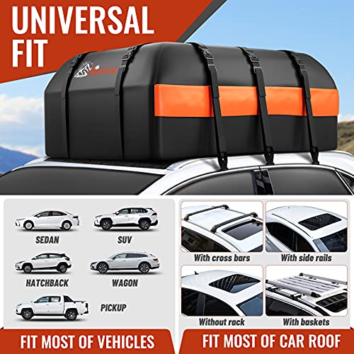 Car Rooftop Cargo Carrier - 21 Cubic Feet, Waterproof Heavy Duty Roof Bag C590664