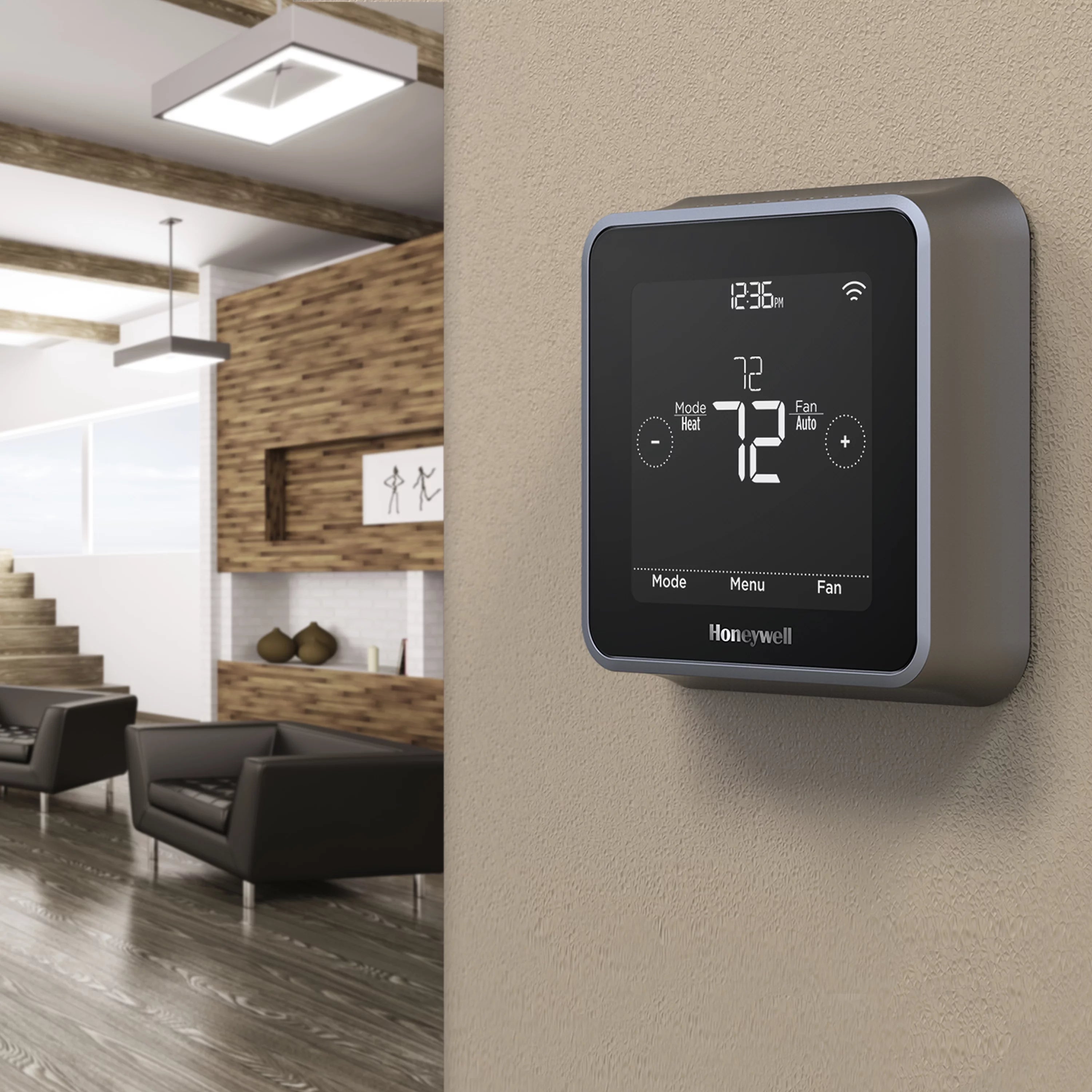 Smart 7 Day Programmable Touchscreen Thermostat with Geofencing Z3373