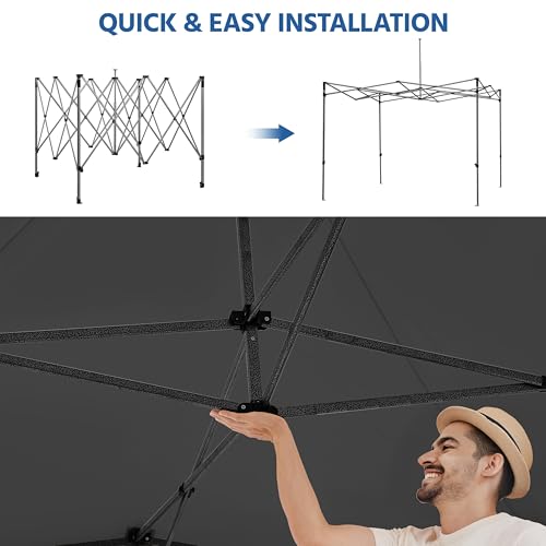 Heavy Duty Pop Up Canopy Tent 10x20 with Wheeled Carry Bag, White X6840