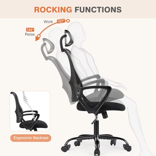 Ergonomic High-Back Mesh Office Chair with Wheels, Pink X2221