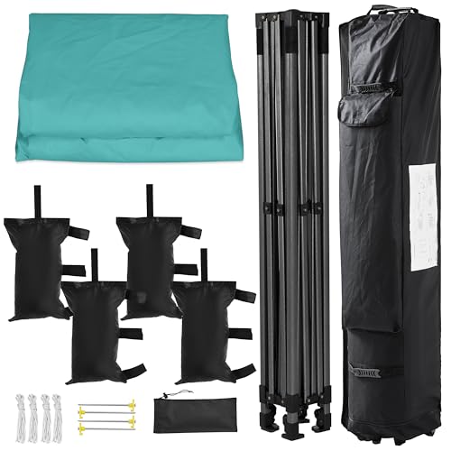 Heavy Duty Pop Up Canopy Tent 10x20 with Wheeled Carry Bag, White X6840