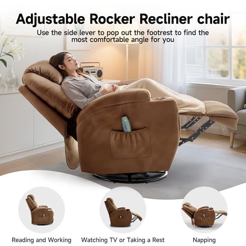 Rocking Recliner Chair with Massage and Heat E368