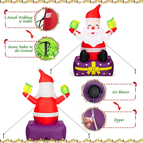 Inflatable Santa Claus with Gift Boxes Outdoor Christmas Yard Decor Z81936
