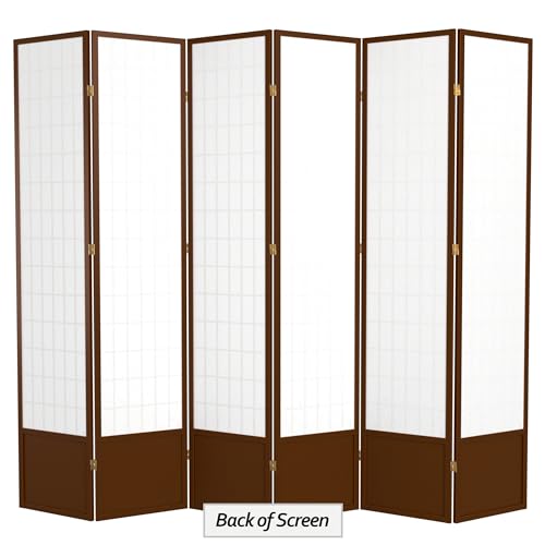 7 ft. Tall Window Pane Shoji Screen Room Divider, 3 Panels T5246
