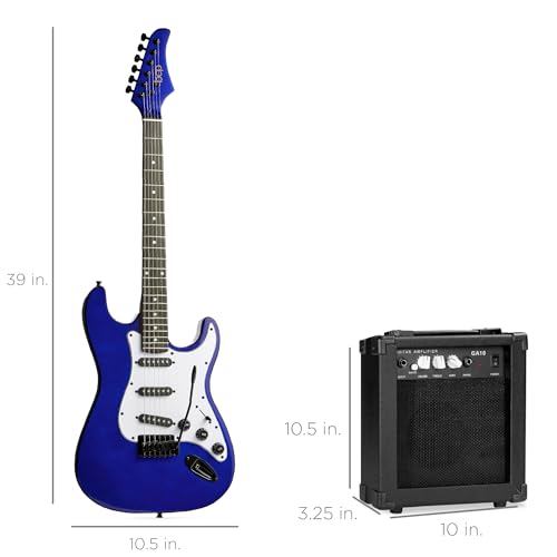 Beginner Electric Guitar Starter Kit with Case, Amp, and Accessories G63095