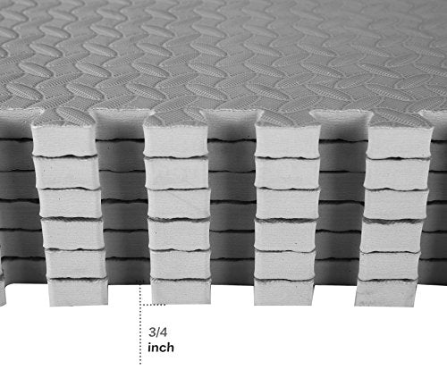 Puzzle Exercise Mat with EVA Foam Interlocking Tiles for MMA, Gymnastics and Home Gym N211438