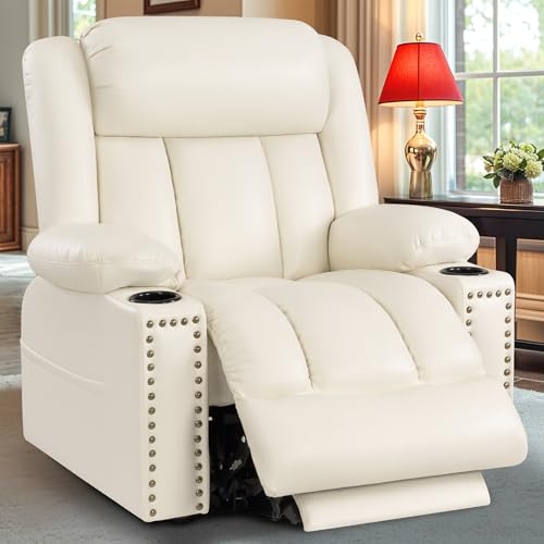 Large Power Lift Recliner Chair for Elderly with Heat and Massage, USB Port, Dark Brown A742