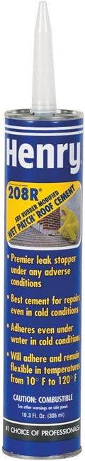 Henry 208r Sbs Rubber Modified Wet Patch Roof Cement, 11 Fl Oz