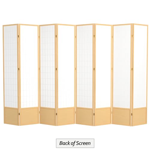 7 ft. Tall Window Pane Shoji Screen Room Divider, 3 Panels T5246