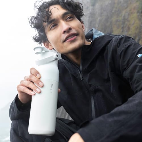 Insulated Stainless Steel Water Bottle 34oz with Silicone Handle L348874