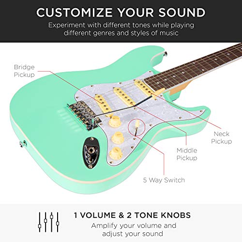 Beginner Electric Guitar Starter Kit with Case, Amp, and Accessories G63095