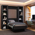 Queen Murphy Wall Bed with Two Bookshelves Y365306