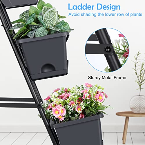 Raised Garden Bed 4 Tier Vertical Planter with Legs for Indoor Outdoor Use V653