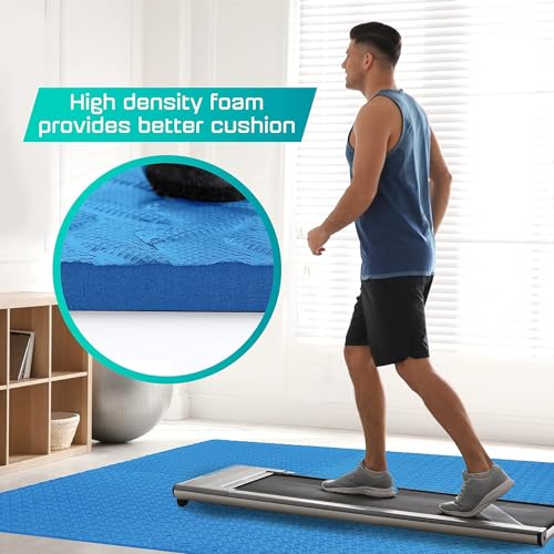 Puzzle Exercise Mat for Home Gym, EVA Interlocking Foam Floor Tiles with Border I79139