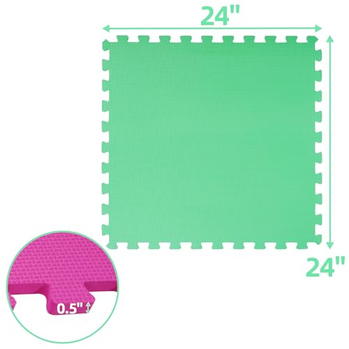 Puzzle Exercise Mat with EVA Foam Interlocking Tiles for MMA, Gymnastics and Home Gym N211438