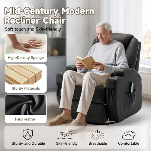 Rocking Recliner Chair with Massage and Heat E368