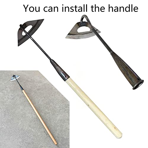 Hollow Hoe, All-Steel Sharp Edge Garden Weeding Tool F784388