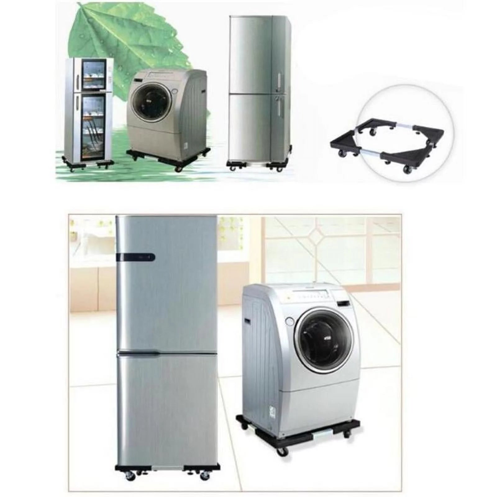 Roller Base Stand for Washing Machine Refrigerator - 32x32cm Z54211