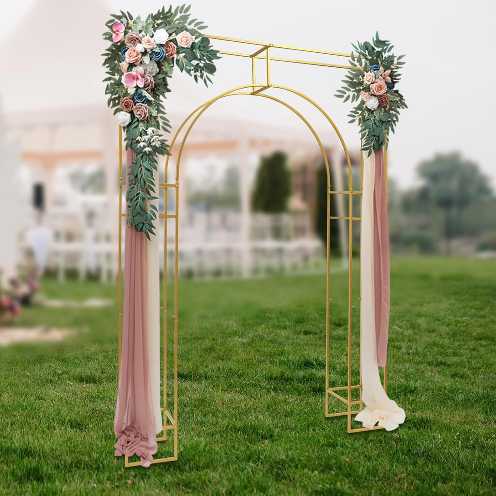 Gold Metal Arch Backdrop Stand for Wedding Ceremony U787