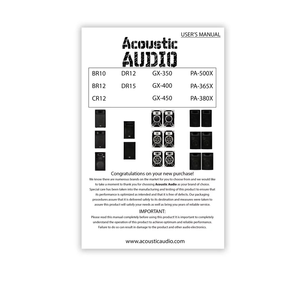 Passive DJ Speakers 8" 3-Way Karaoke Studio Home Audio U79186