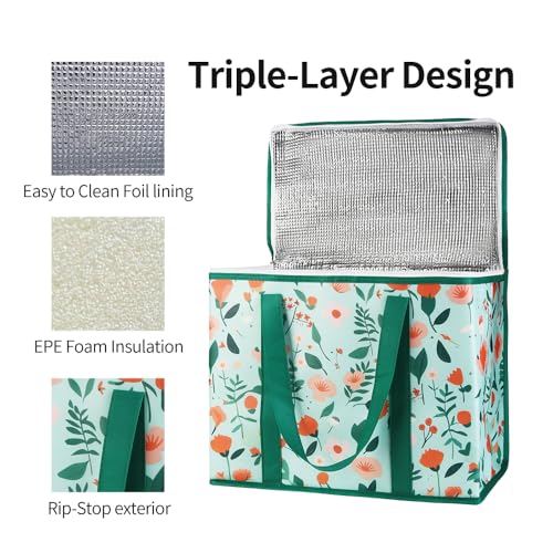 Insulated Food Delivery Bag Hot Cold Meal Carrier Cooler Tote K646948