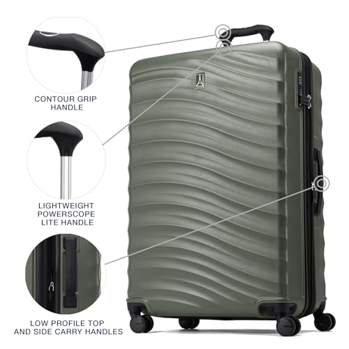 Hardside Expandable Carry-On Luggage with 8 Spinner Wheels and TSA Lock J560758