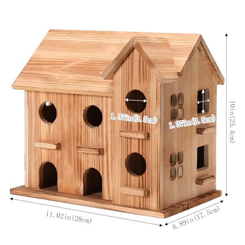 10 Hole Hanging Birdhouse Kit for Outdoor DIY Garden Decor V826