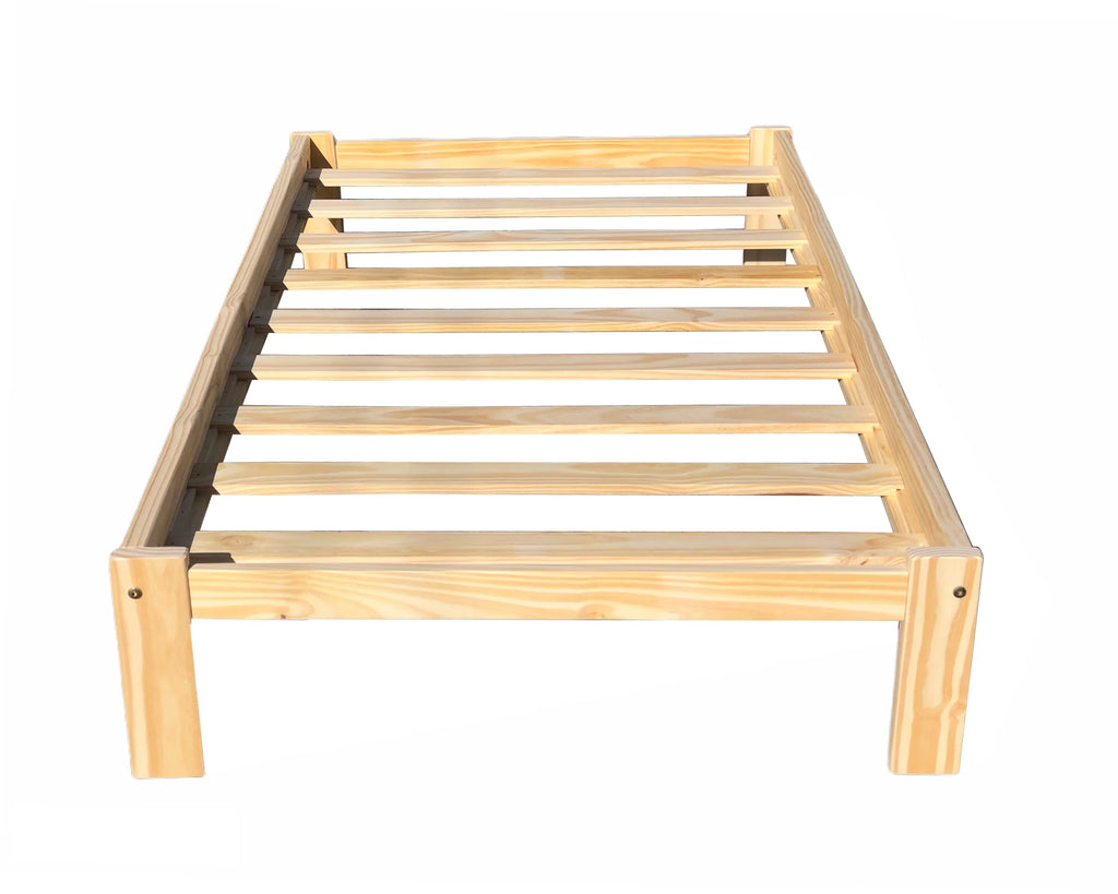 Twin Size Solid Pine Wood Platform Bed D578