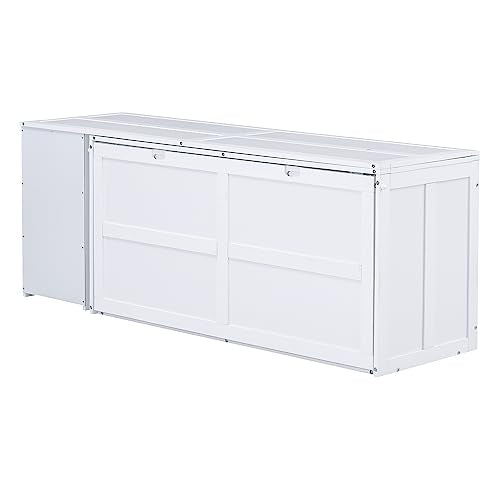Queen Size Murphy Bed with Cabinet and LED Lights P178570