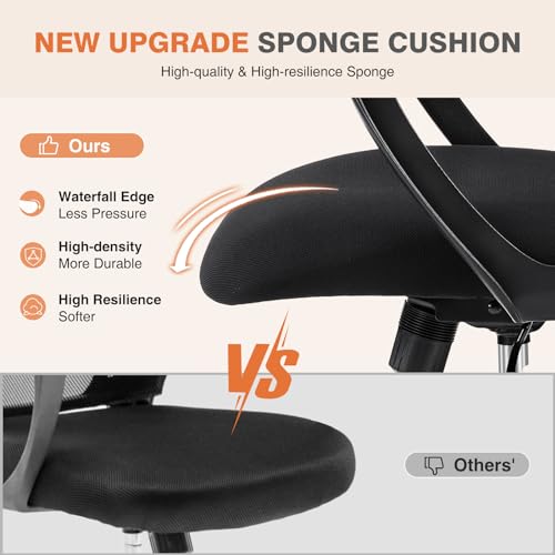 Ergonomic High-Back Mesh Office Chair with Wheels, Pink X2221