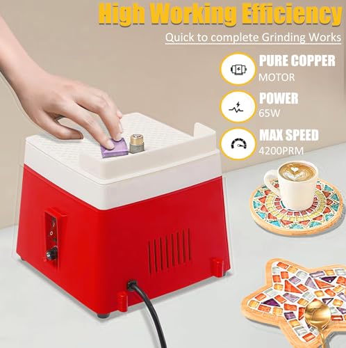 Mini Portable Glass Grinder with 5/8" Bits for Stained Glass Art Z96291