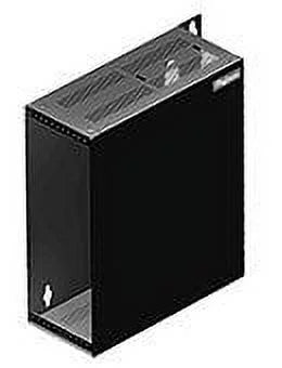 Hoffman E19SM4U Side Wall-Mount Cabinet, 4U, Steel, 19", Black