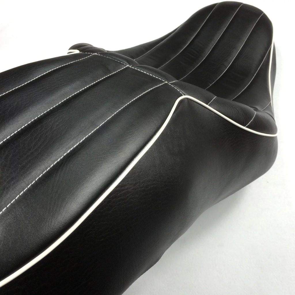 Motorcycle Leather Seat 2-up Vertical Stripes Style C239568