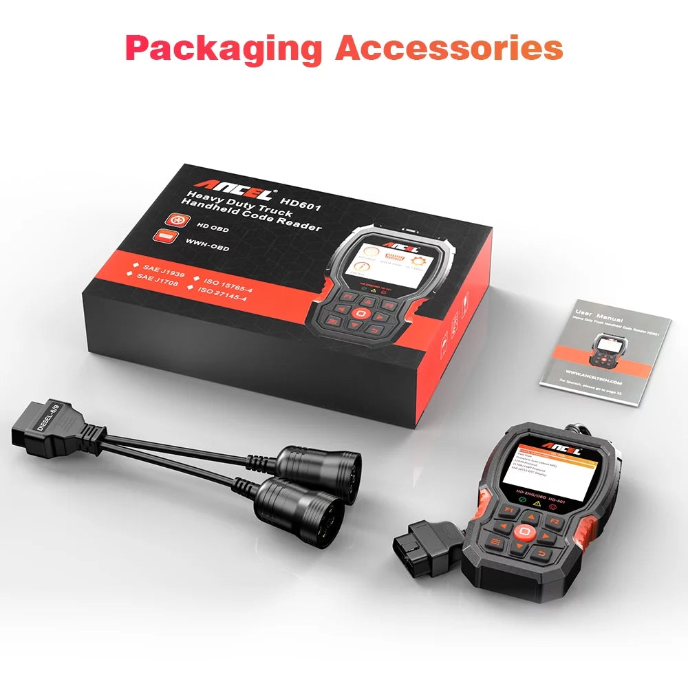 Heavy Truck Diagnostic Scan Tool OBD2 Code Reader for Diesel Trucks & Cars M899033