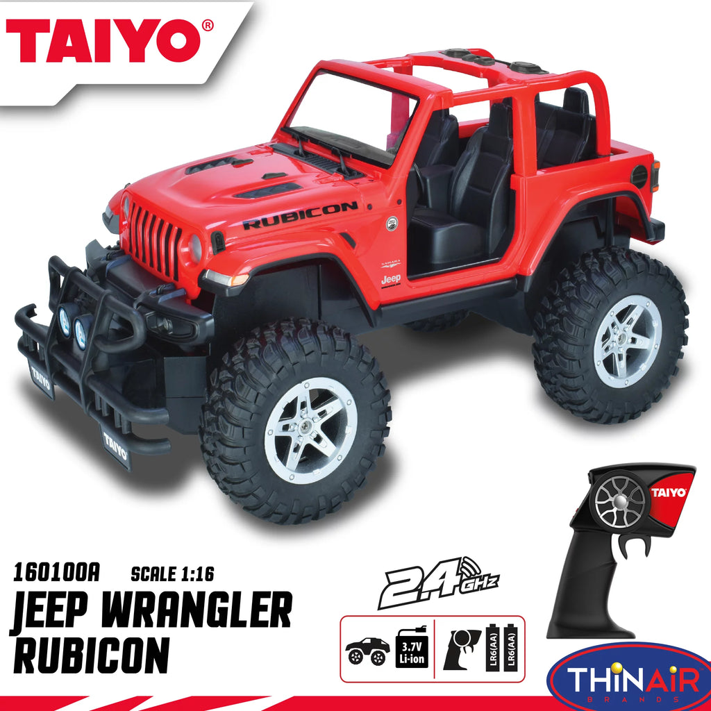 RC Truck Jeep Rubicon, 1:16 Scale Remote Control Car with Rechargeable Battery, 2.4Ghz O25040