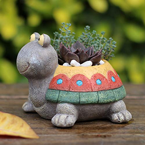 Turtle Shape Resin Succulent Plant Pot for Desk W9212