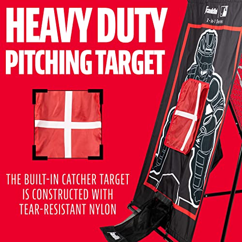 Baseball Pitching Target and Rebounder Net - 2-in-1 Pitch Trainer with Return Screen V5072